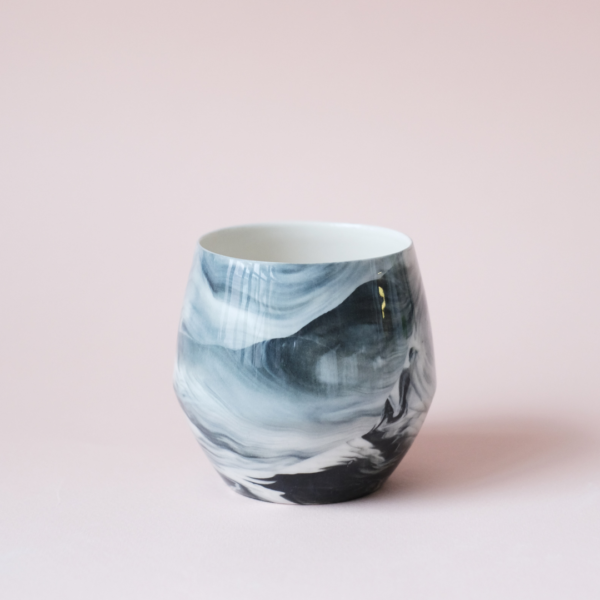 Marble cup — gray, 270 ml