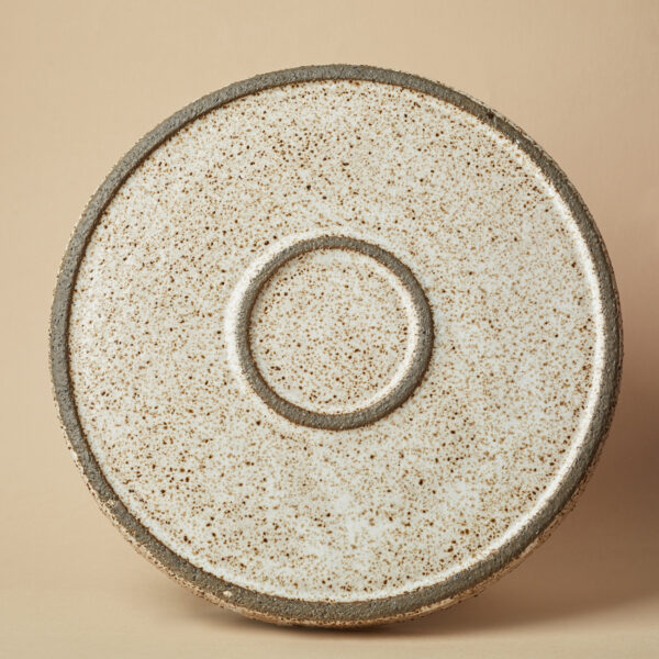 Set of 4 plates made from dark chamotte clay