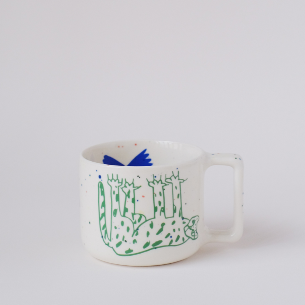 Green cheetah mug