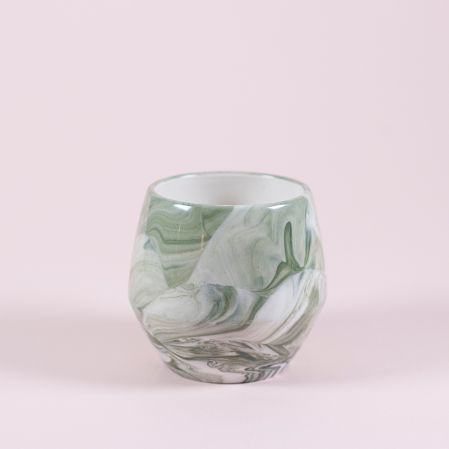 Marble cup — green, 270 ml