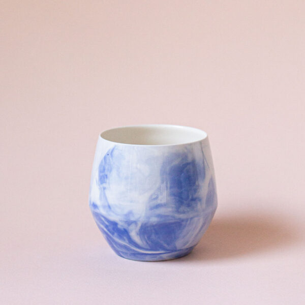 Marble cup — blue, 270 ml