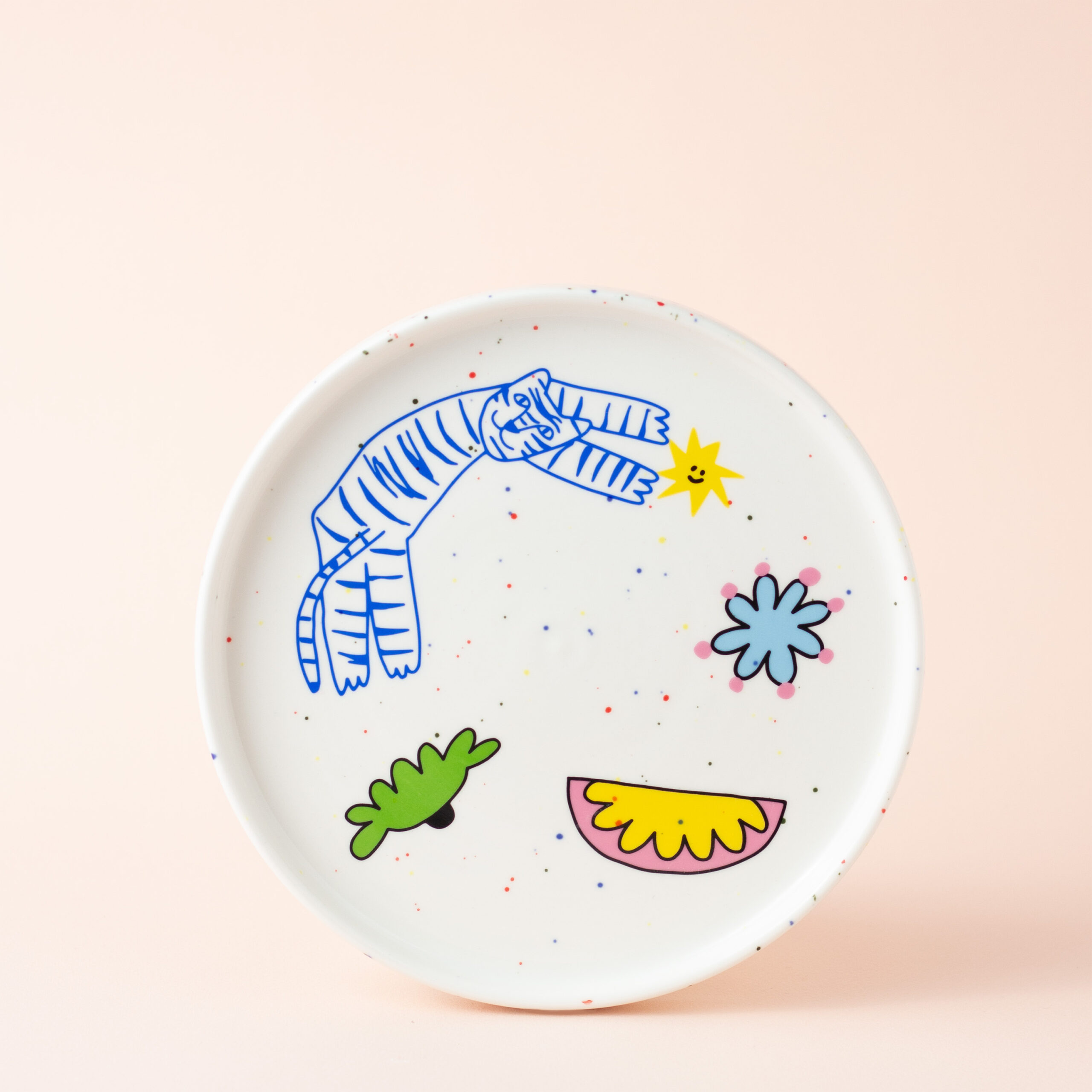 Blue tiger plate, 20 cm