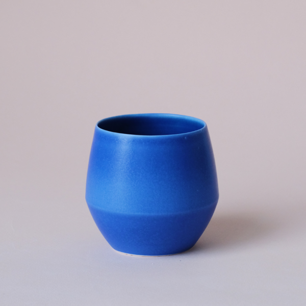 Blue satin cup, 270 ml