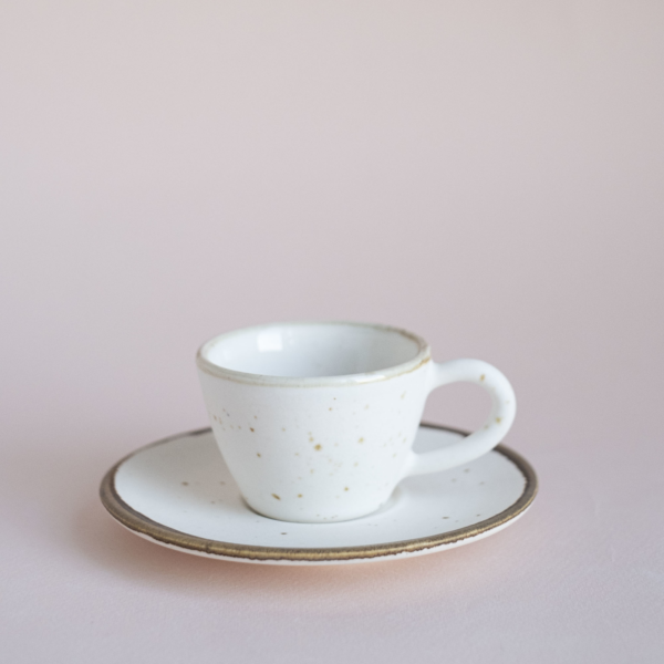 Dominoes espresso cup with saucer