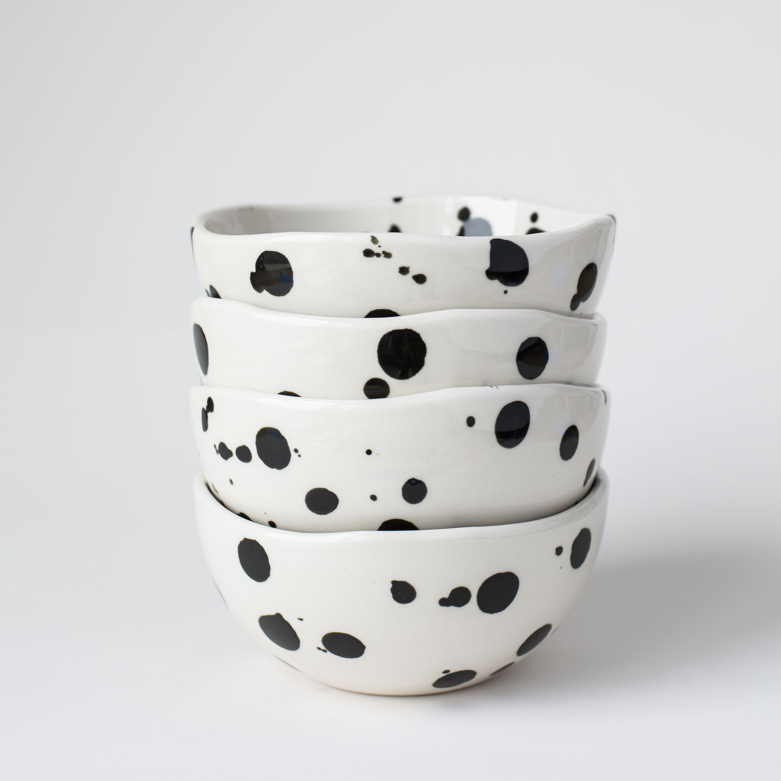 Set of 4 Dalmatian bowls