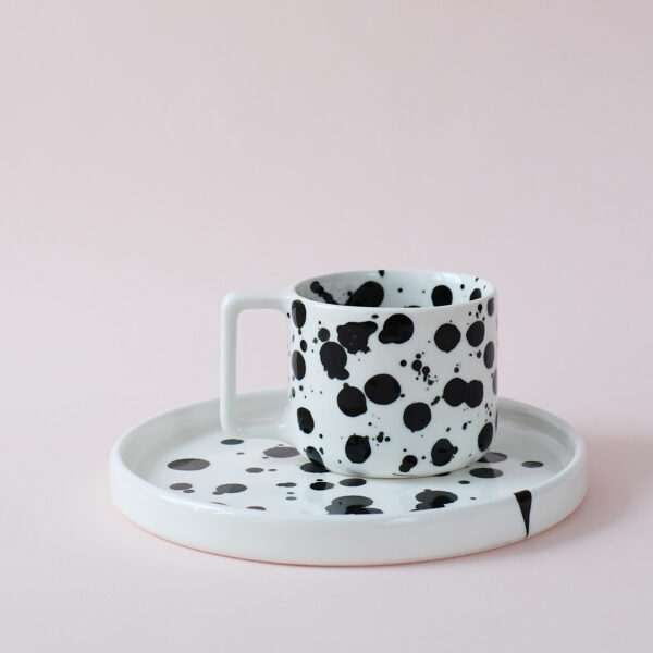 Set of 4 Dalmatian plates, 20 cm