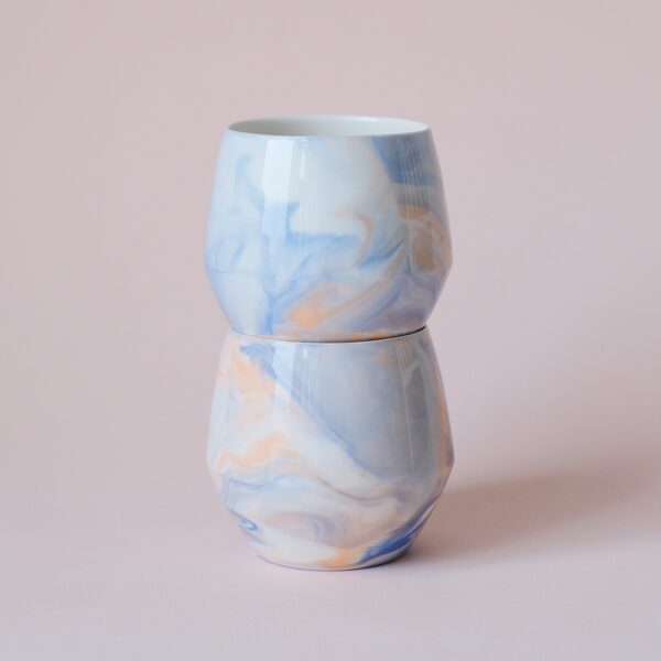 Marble cup — sunrise, 270 ml