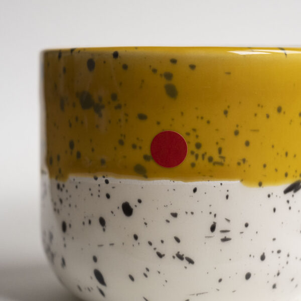 Mustard mug, 350 ml — quirky glaze