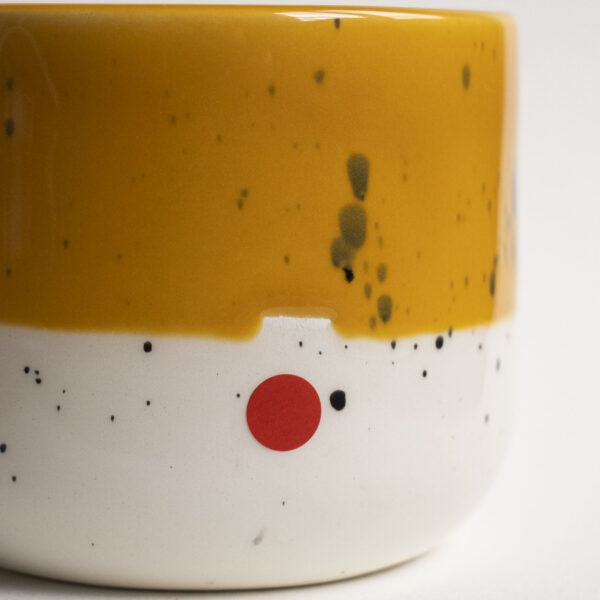 Mustard mug, 350 ml — quirky glaze