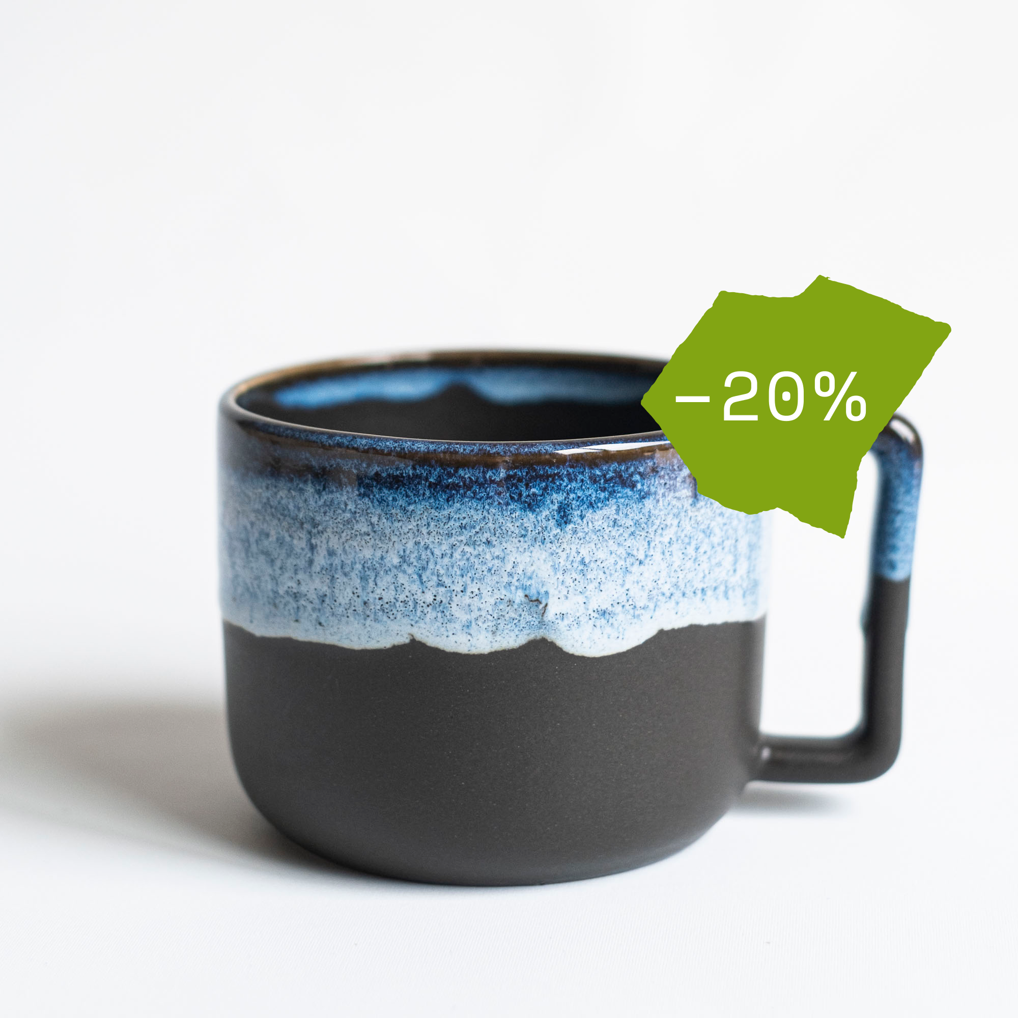 Blueberry mug, 350 ml — warped cup and/or handle
