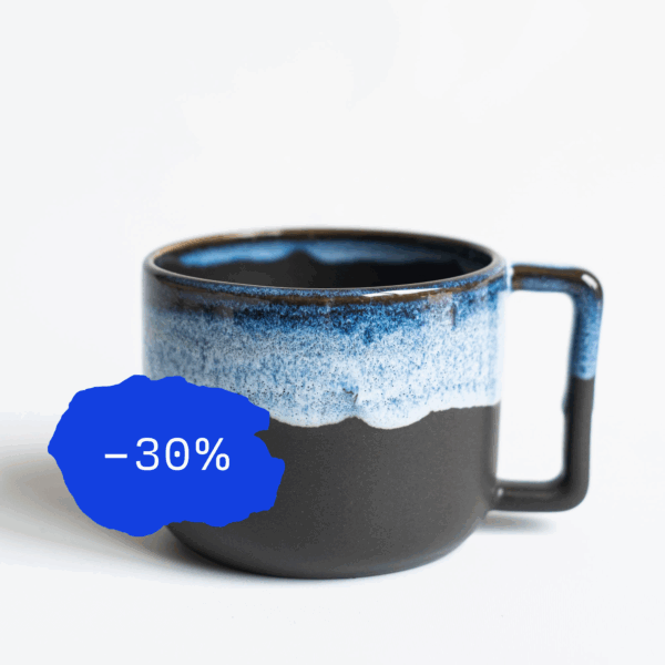 Blueberry mug, 350 ml — quirky glaze