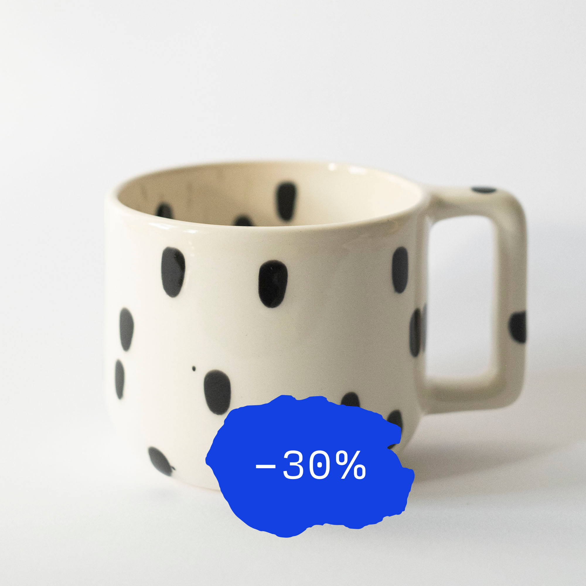 Dalmatian mug, 350 ml — quirky glaze