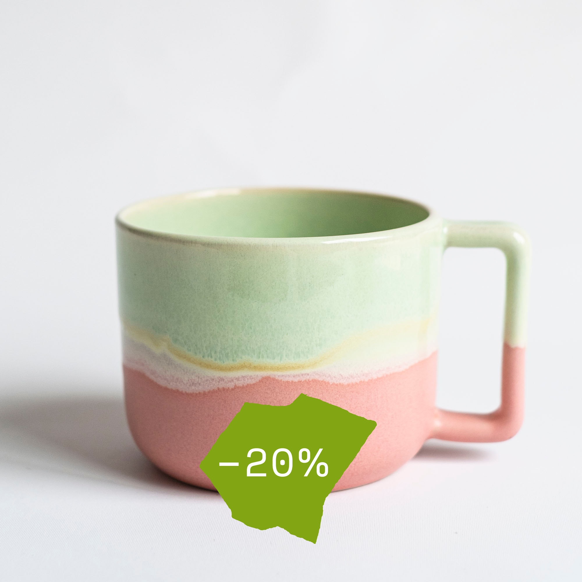 Ponyo mug, 350 ml — warped cup and/or handle