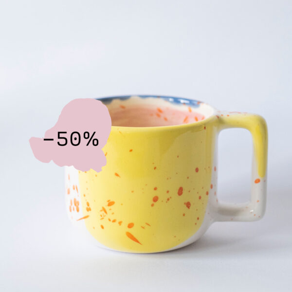 Confetti mug, 350 ml — chipped foot