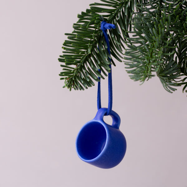 Tiny Blue Satin — Decorative mug, 9 ml