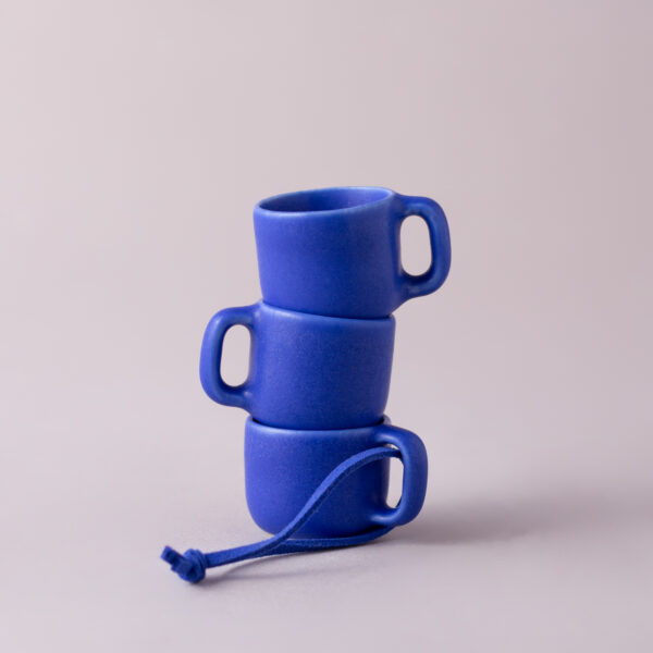 Tiny Blue Satin — Decorative mug, 9 ml