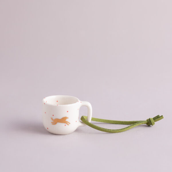 Tiny Golden Horse — Decorative mug, 9 ml
