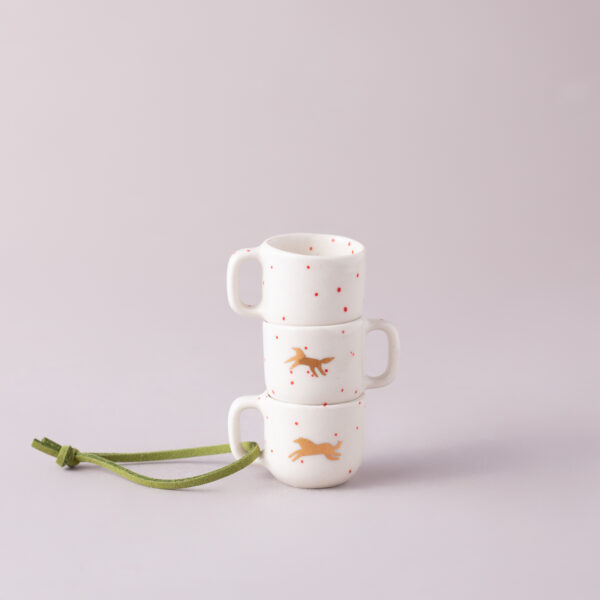 Tiny Golden Horse — Decorative mug, 9 ml