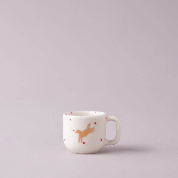 Tiny Golden Horse — Decorative mug, 9 ml
